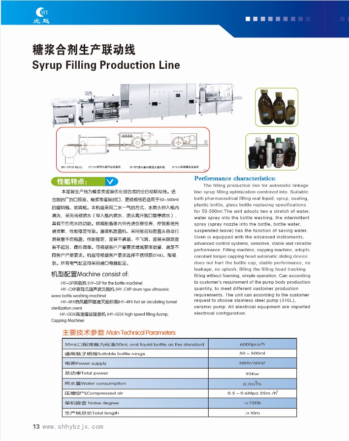 Syrup mixture production line